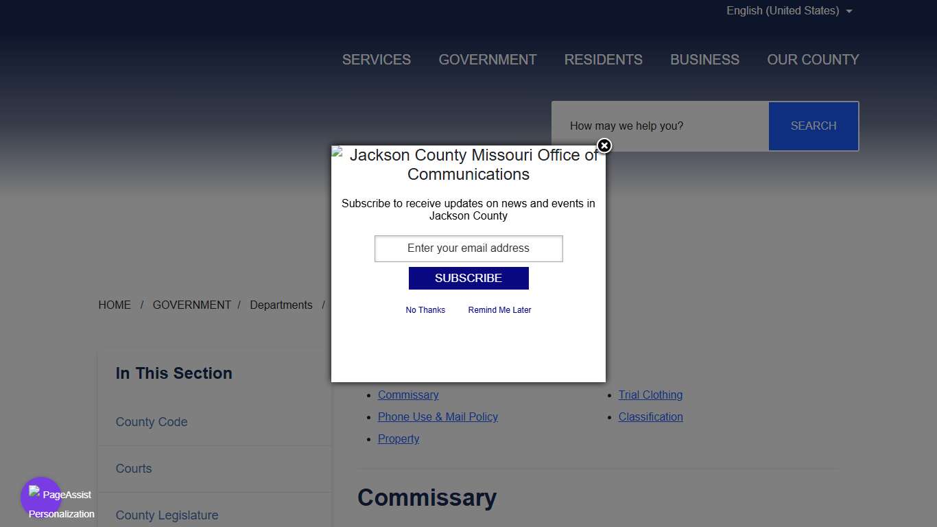 Inmate Information - Jackson County MO